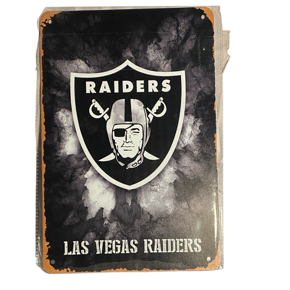 NFL Las Vegas Raiders 12.5” Metal Tin Sign